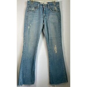 Levis 518  Women‎  Jeans 7M Super Low Boot Cut Wash Frayed Casual